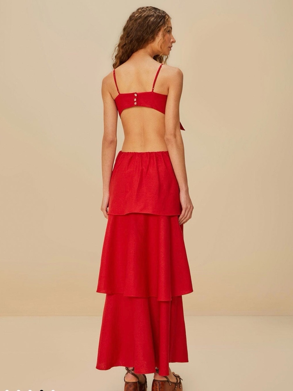 FARM Rio Red Flower Maxi Dress - Picture 3 of 4